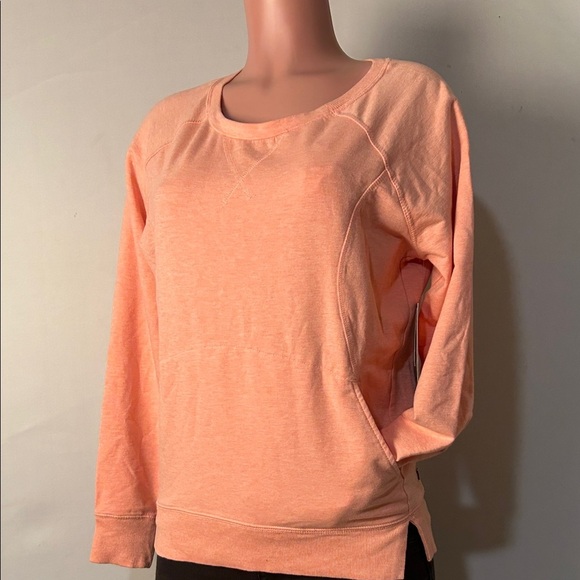 Zella Women's Long Sleeve Pockets Top Shirt Peach Size SP - Picture 4 of 12